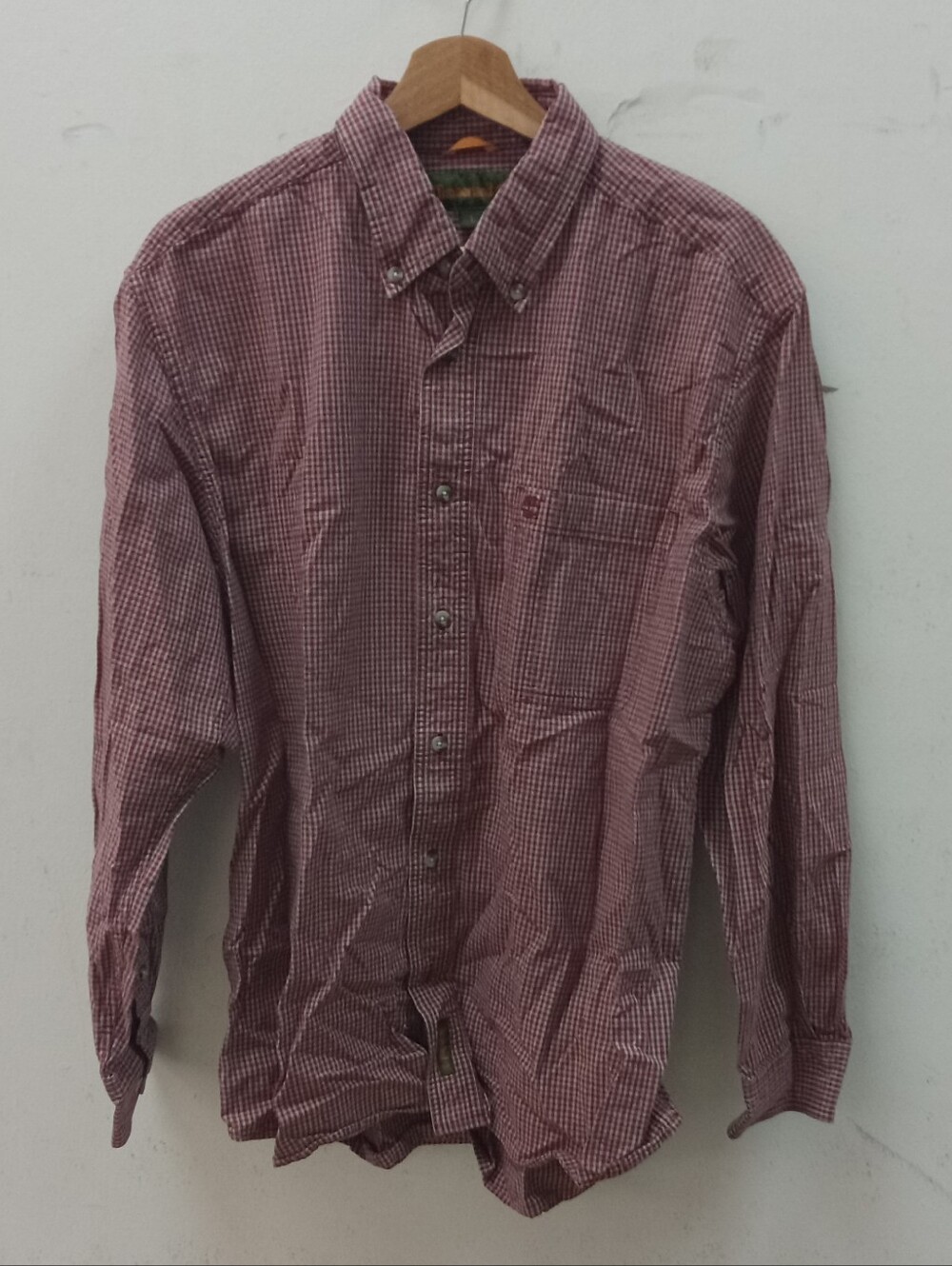 Timberland Men's Shirt Size Large Plaid Long Sleeve Button Down Top